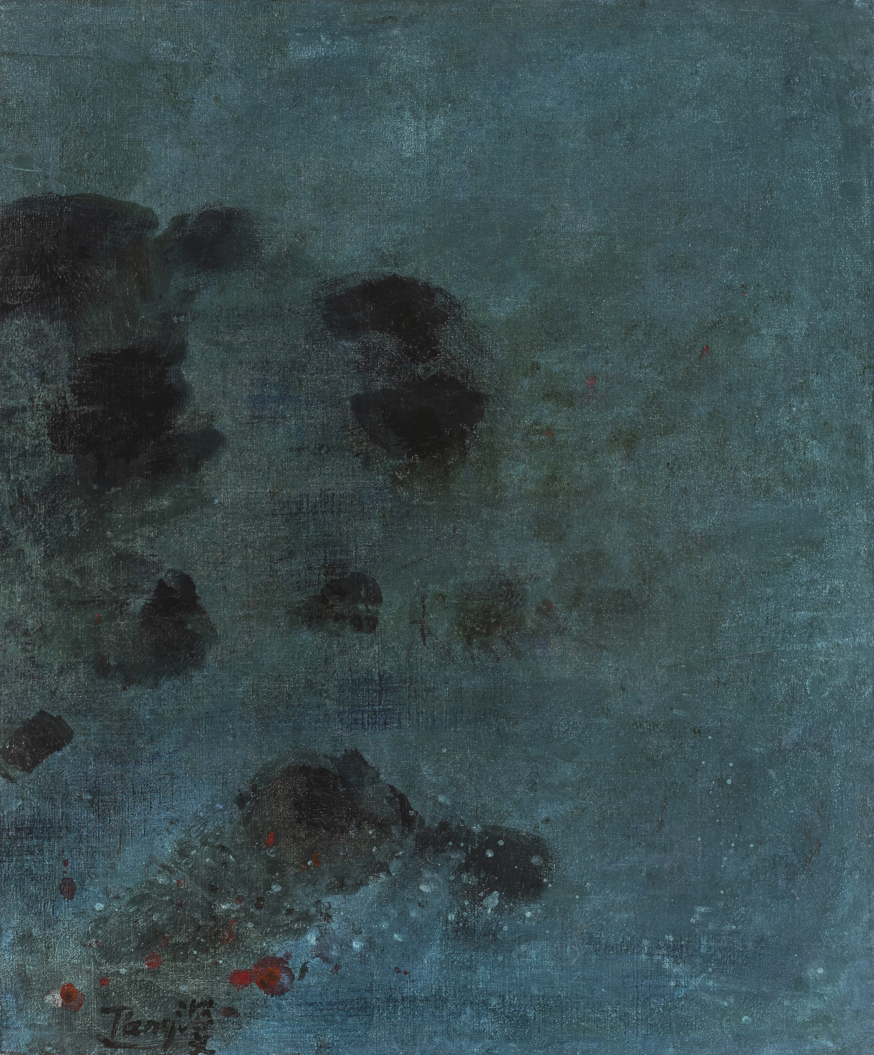 T'ang Haywen, huile sur toile