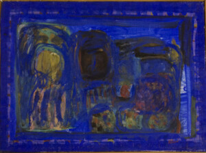 Shafic ABBOUD, Sans titre, 1965, tempera sur toile, 24 x 33 cm