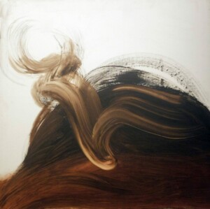 Erdal Alantar, Composition, 1985, oil on canvas, 100 x 100 cm