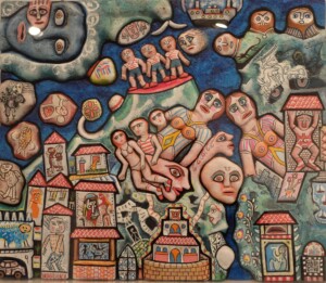 Mario Chichorro, Abruzzo landscapes, 1974, painting on wood in a Plexiglas case, 56 x 66 cm Mario Chichorro