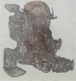 Fred Deux, Composition, 1962, mine de plomb et aquarelle, 28 x 25 cm