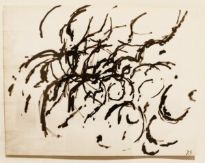 Jacques Germain, Composition, 1964, encre de Chine sur papier, 30 x 40 cm