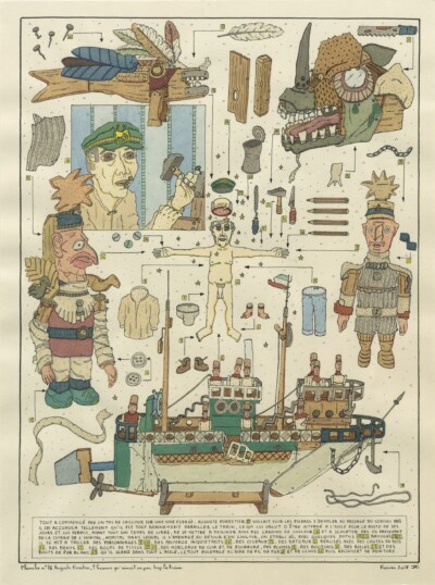 François Jauvion, Plate n°76 : Auguste Forestier, the man who loved trains a little bit too much, 2018, 2018, ink and watercolour on paper, 35.5 x 26.3 cm François Jauvion