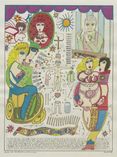 François Jauvion, Plate nº 79: The wonderful stories of Aloise Corbaz, 2018, eink and watercolour on paper, 35.5 x 26.3 cm François Jauvion